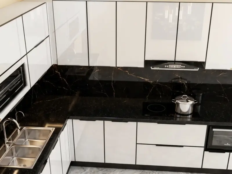 Góc Bếp Chính Tủ Bếp Inox 304 Cánh Kính của gia đình chị Liên - Thường Tín, Hà Nội
