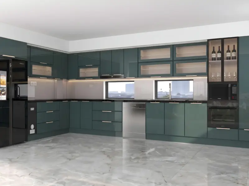 Góc nhìn toàn bộ không gian bếp của Gia Đình Anh Mạnh ở Phương Liệt, Hà Nội