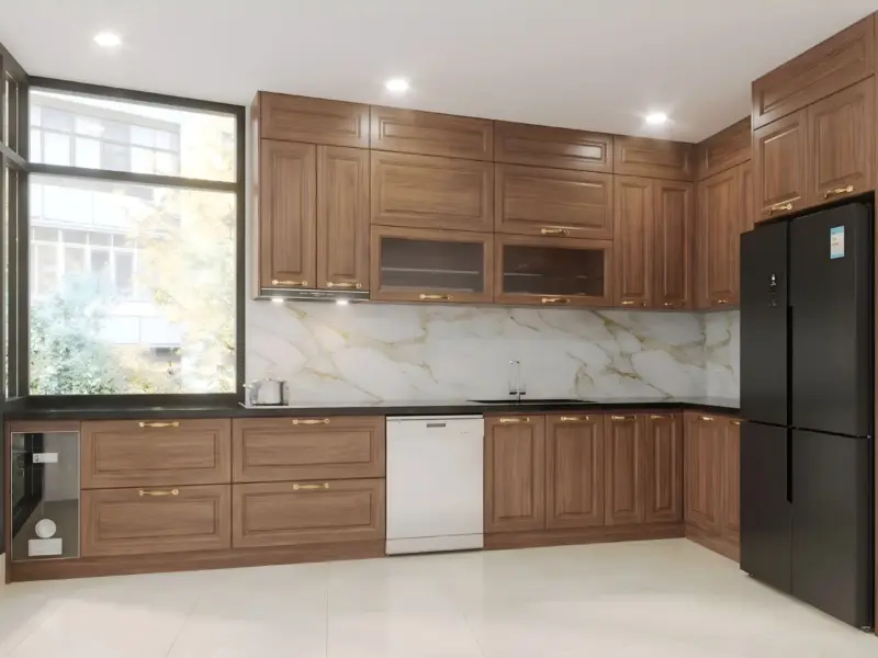 Góc nhìn tổng thể không gian bếp của Gia Đình Chị Ngọc Ánh ở Mỹ Đình