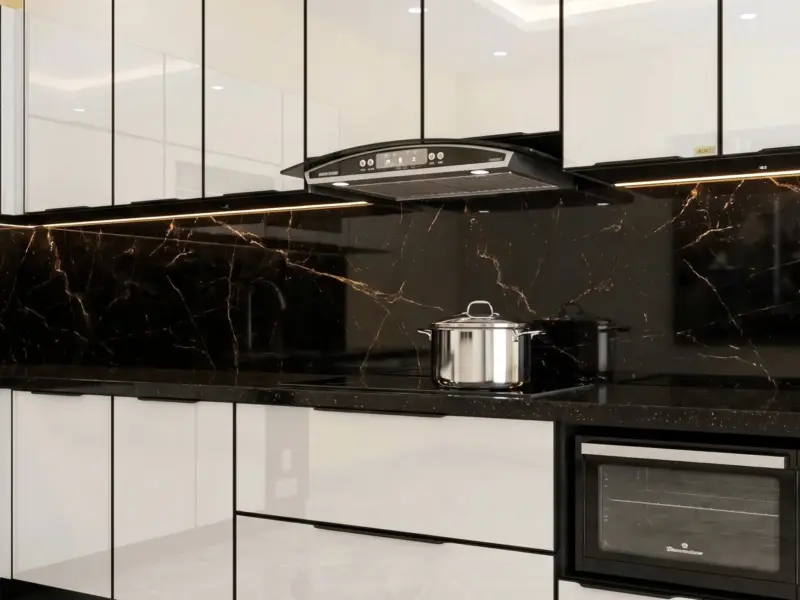 Khu Vực Nấu Ăn Tủ Bếp Inox 304 Cánh Kính của gia đình chị Liên - Thường Tín, Hà Nội