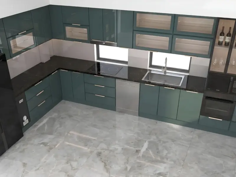 Toàn cảnh góc L từ phía tủ lạnh của Gia Đình Anh Mạnh ở Phương Liệt, Hà Nội