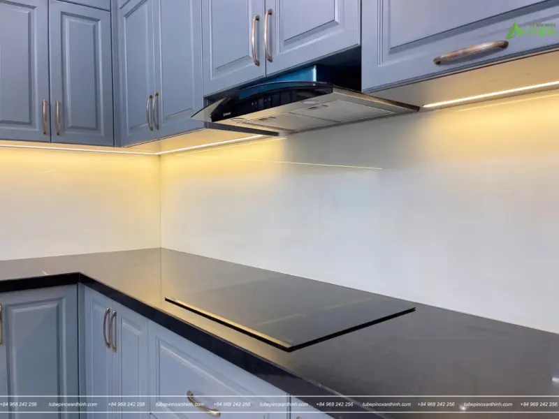 Chi tiết khu vực bếp nấu Nhà Chú Thiện tại Quốc Oai, Hà Nội