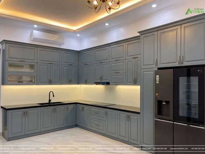 Góc nhìn tổng thể bếp Nhà Chú Thiện tại Quốc Oai, Hà Nội