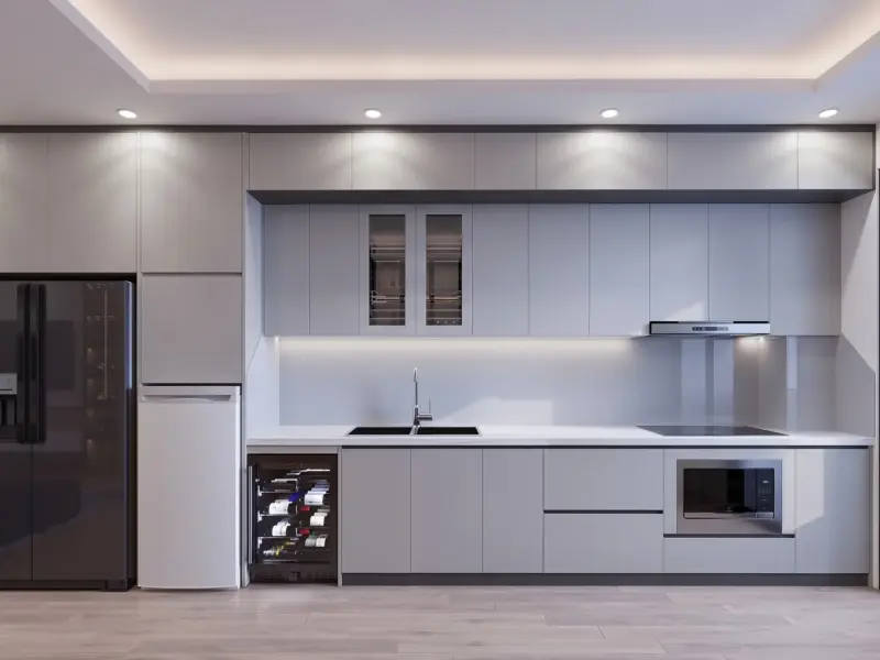 Tủ Bếp Inox Cánh Gỗ MDF Chống Ẩm Phủ Melamine: Cẩm Nang Chọn Tủ Bếp Phù Hợp